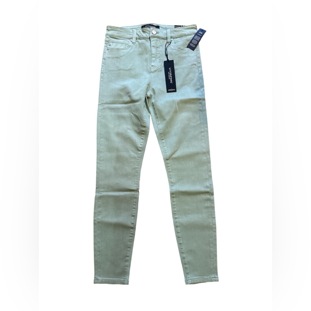 BNWT Liverpool size 4/27 sage colored jeans